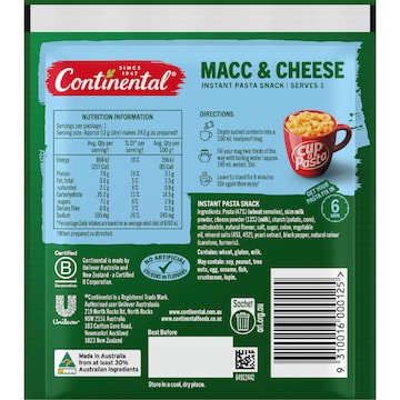 Continental Cup A Pasta Macc & Cheese 53g
