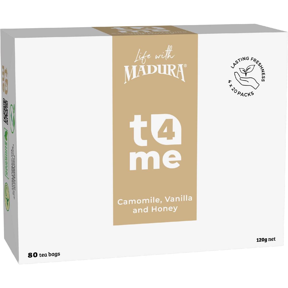 T4Me Camomile Vanilla & Honey Tea Bags 80 pack