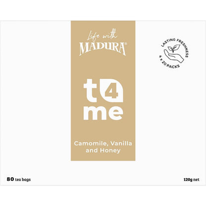 T4Me Camomile Vanilla & Honey Tea Bags 80 pack