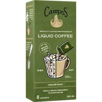 Campos Liquid Coffee Sachets 8 pack
