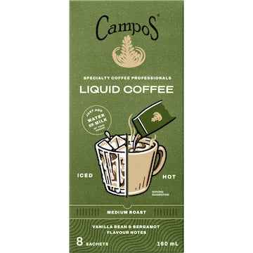 Campos Liquid Coffee Sachets 8 pack