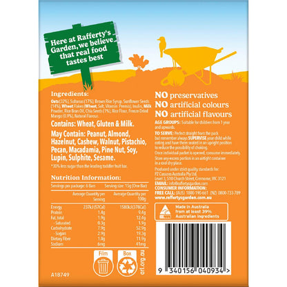 Rafferty's Garden Mango & Chia Pressed Bar 6 pack