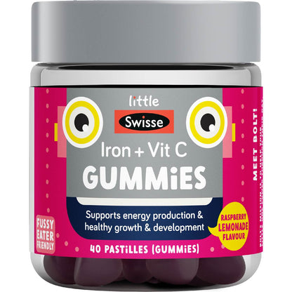 Little Swisse Iron + Vitamin C Gummies For Kids 40 pack