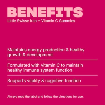 Little Swisse Iron + Vitamin C Gummies For Kids 40 pack