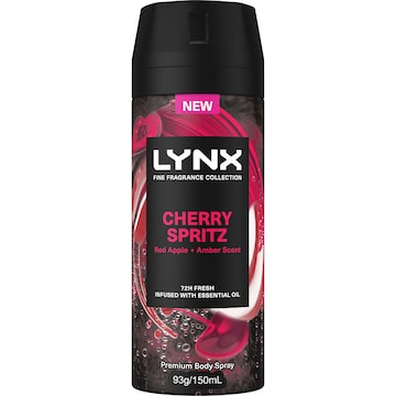 LYNX Fine Fragrance Collection Body Spray Cherry Spritz 72h 150mL