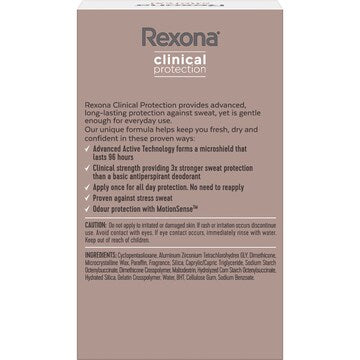 Rexona Women Clinical 96hr Deodorant Stick Sport 45mL