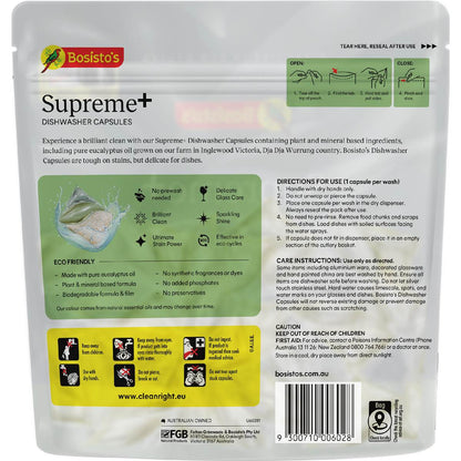 Bosisto's Supreme Plus Dishwasher Capsules Eucalyptus Oil 48 pack