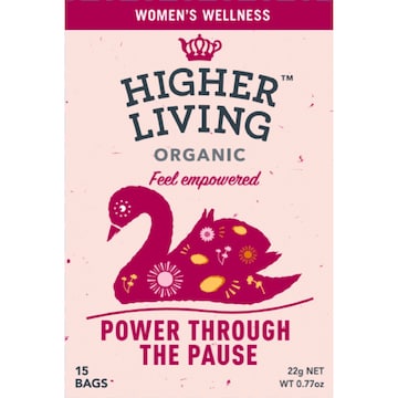 Higher Living Women's Wellness Power Through The Pause Tea Bags 15 pack