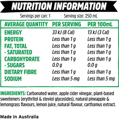 Remedy Sodaly Pineapple 250mL x 4 pack