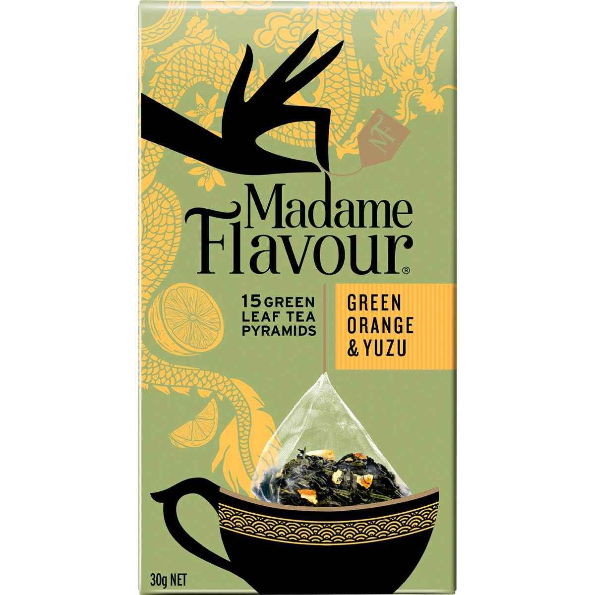 Madame Flavour Green Orange & Yuzu Tea Bags 15 pack
