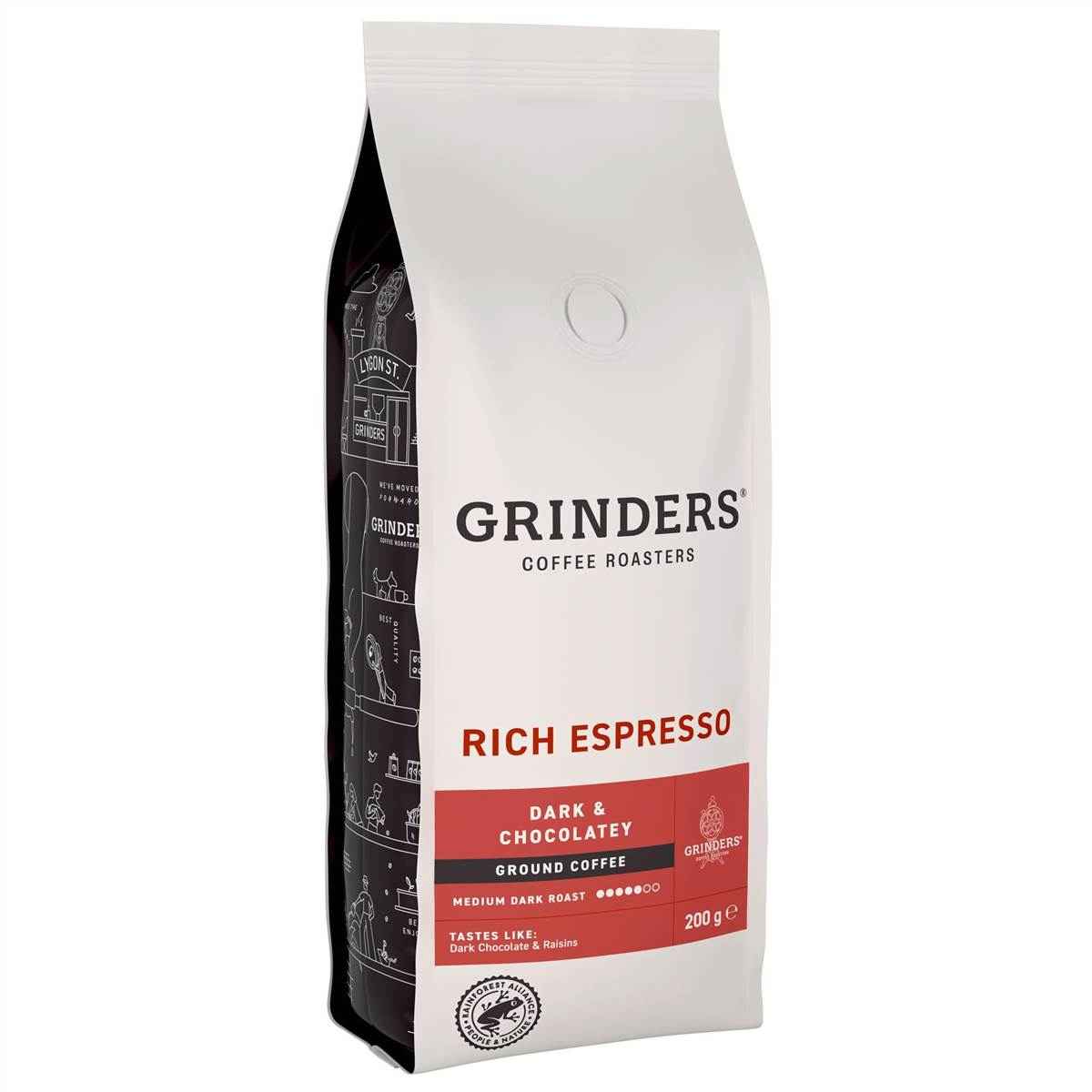 Grinders Rich Espresso Coffee Ground 200g