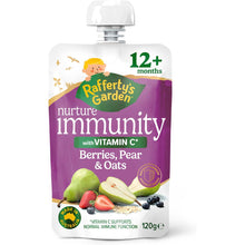 Rafferty's Garden Nuture Immunity Food Pouch Berries Pear & Oats 12M+ 120g
