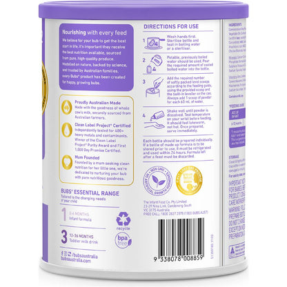 Bubs Essential Follow-On Formula Stage 2 800g