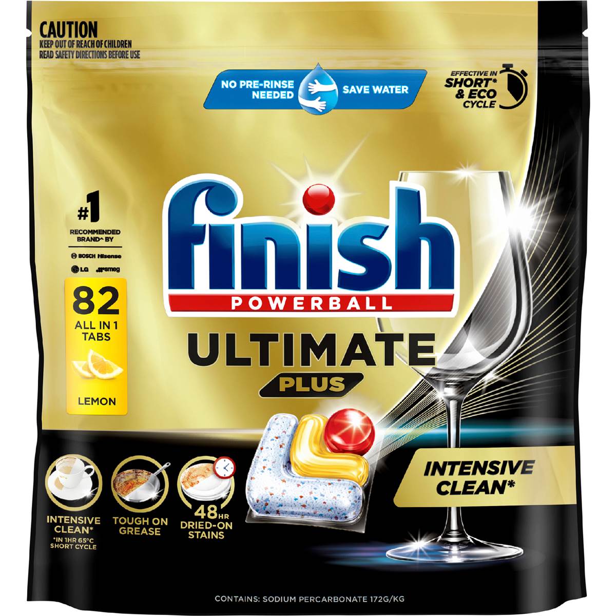Finish Ultimate Plus Dishwasher Tablets Lemon 82 pack
