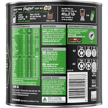 Milo Protein Chocolate Malt Powder Hot or Cold Drink 440g