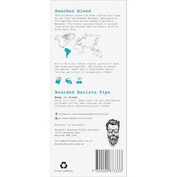 Northern Beaches Coffee Roasters Bearded Barista Coffee Capsules 10 pack