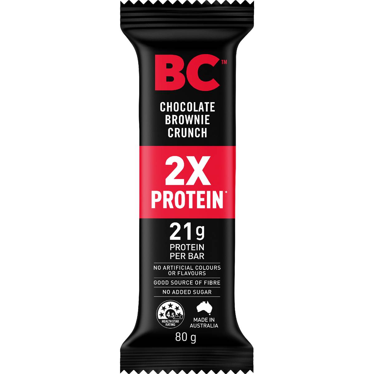 BC Snacks Double Protein Bar Chocolate Brownie Crunch 80g