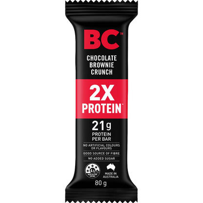 BC Snacks Double Protein Bar Chocolate Brownie Crunch 80g