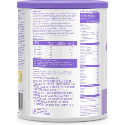 Bubs Essential Infant Formula Stage 1 800g
