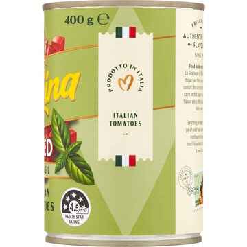 La Gina Finely Diced Tomatoes With Basil 400g