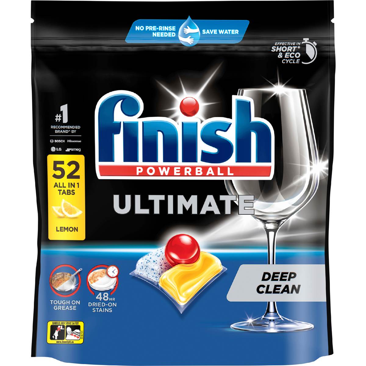Finish Ultimate Dishwasher Tablets Lemon 52 pack