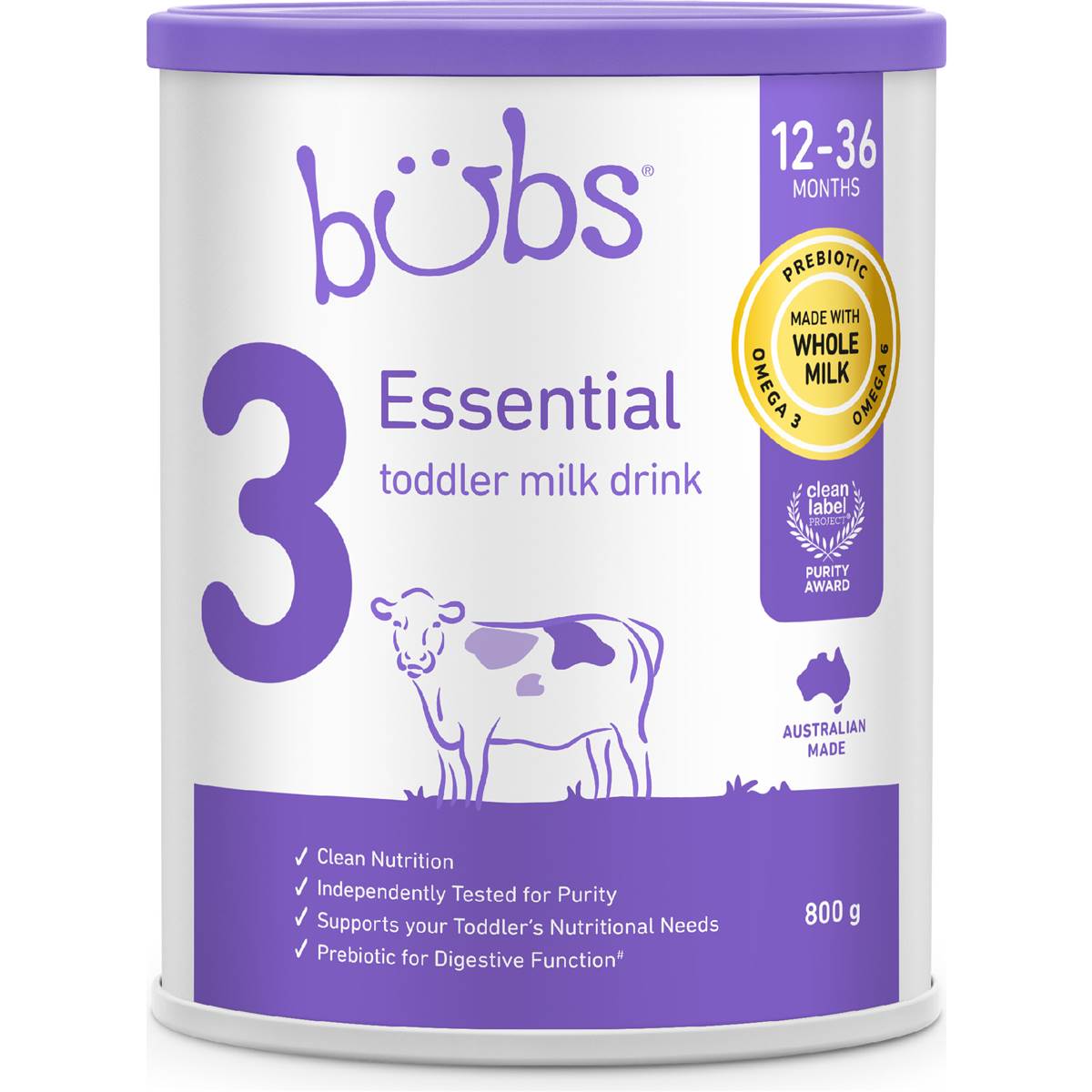 Bubs Essential Toddler Milk Drink Formula Stage 3 800g