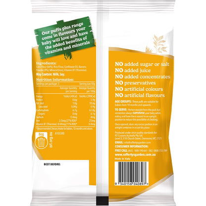 Rafferty's Garden Smiley Puffs Banana 30g