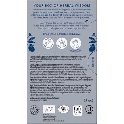 Pukka Herbal Collection Organic Tea Satchets 20 pack