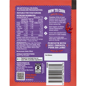 La Mesita Seasoning Burrito Mild 35g