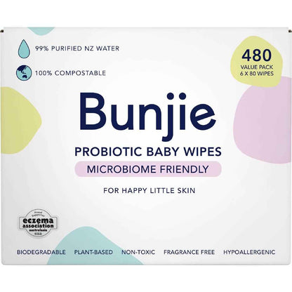 Bunjie Probiotic Baby Wipes 480 pack