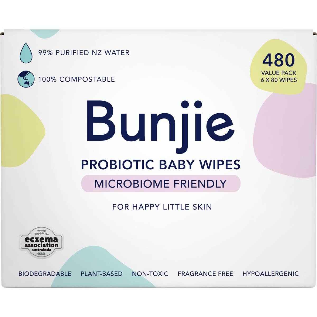 Bunjie Probiotic Baby Wipes 480 pack