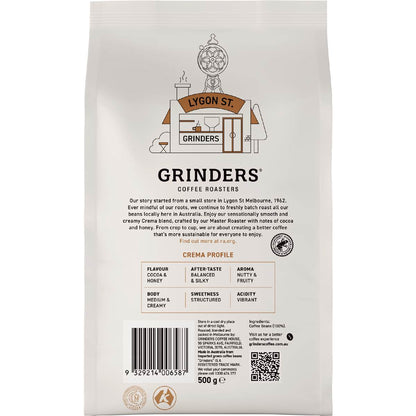 Grinders Crema Coffee Beans 500g