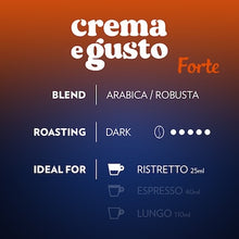 Lavazza Crema e Gusto Forte Coffee Pods Nespresso Compatible 10 pack