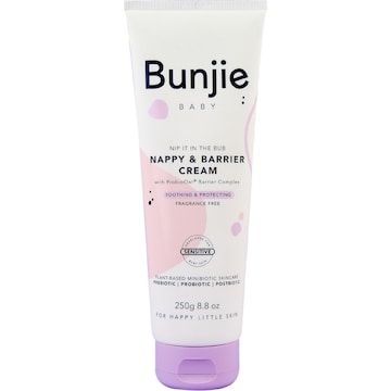 Bunjie Baby Nappy Barrier Cream Sensitive & Fragrance Free 250g