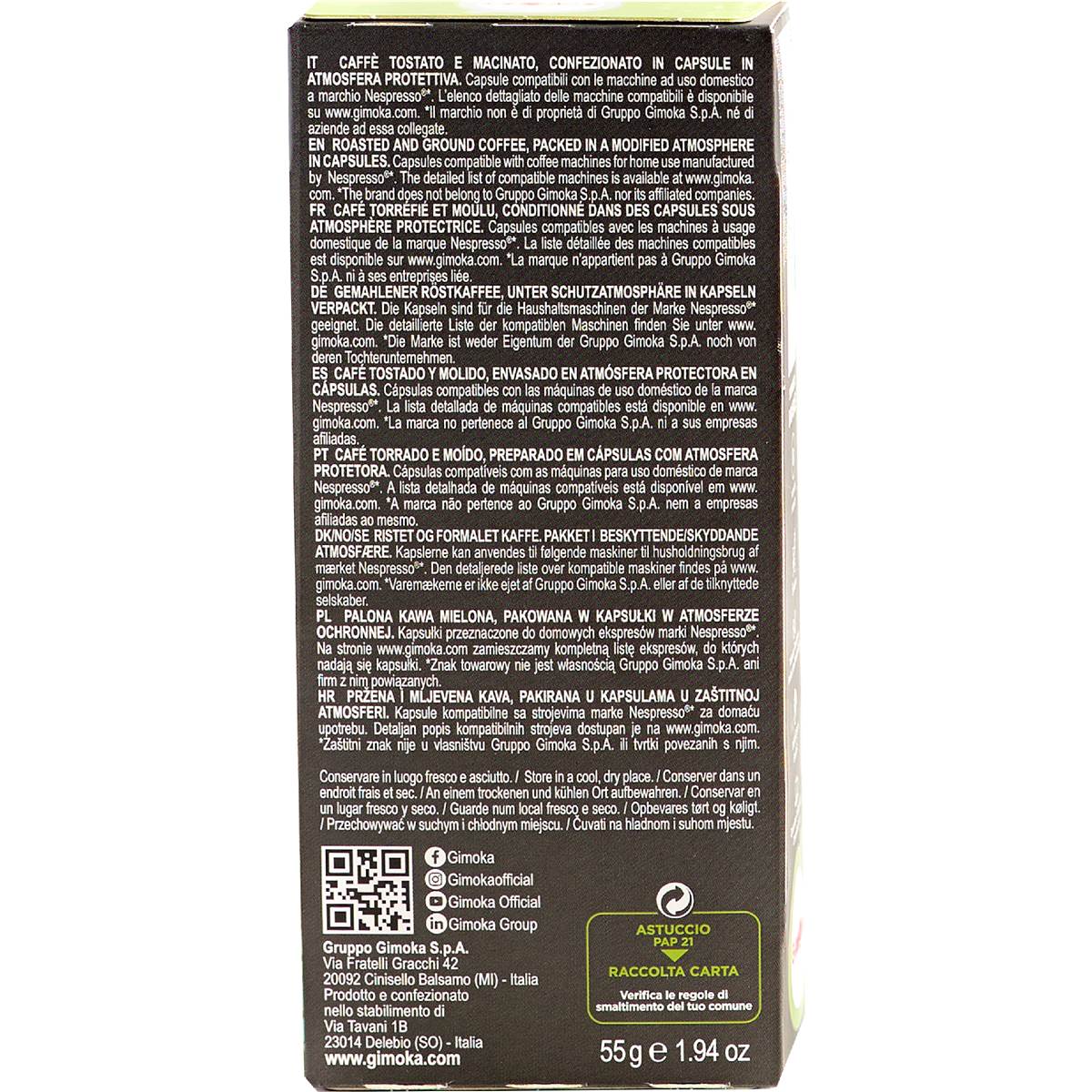 Gimoka Nespresso Pods Brasile 10 pack
