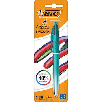 BIC 4 Colours Smooth Pen each