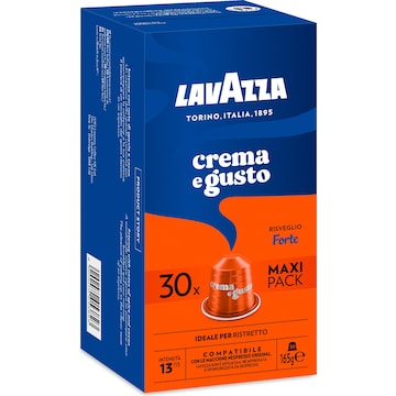 Lavazza Crema E Gusto Forte Coffee Pods Nespresso Compatible 30 pack