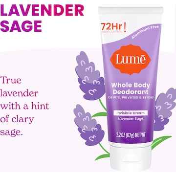 Lume Whole Body Deodorant Cream Lavender Sage 62g