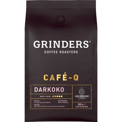 Grinders Cafe Q Darkoko Coffee Beans 500g