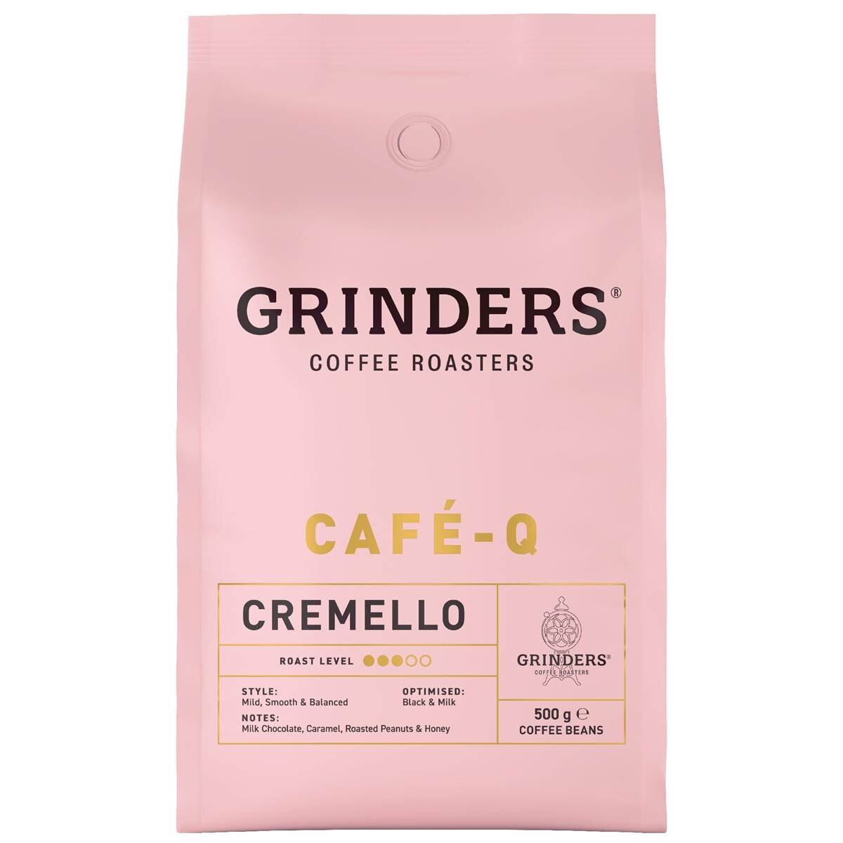 Grinders Cafe Q Cremello Coffee Beans 500g