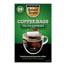 Robert Timms Coffee Bags Italian Espresso 24 pack