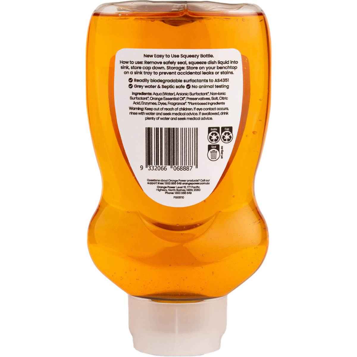 Orange Power High Performance Dishwashing Liquid 450mL