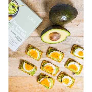 Loka Ultra Low Carb Crackers Rosemary & Sea Salt 120g