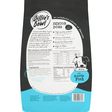 Billie's Bowl Senior Dry Dog Food With Aussie Fish 3kg