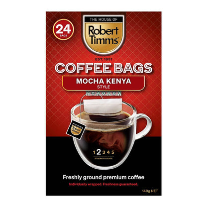 Robert Timms Coffee Bags Mocha Kenya Style 24 pack