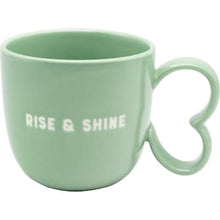 Inspire Ceramic Heart Handle Mug Assorted each