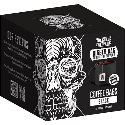 The Killer Coffee Co Coffee Bags Black 12 pack