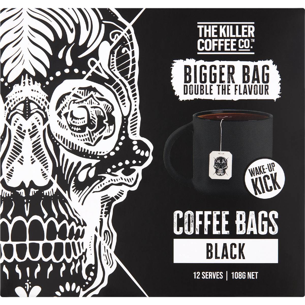 The Killer Coffee Co Coffee Bags Black 12 pack