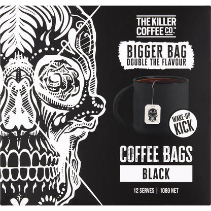 The Killer Coffee Co Coffee Bags Black 12 pack