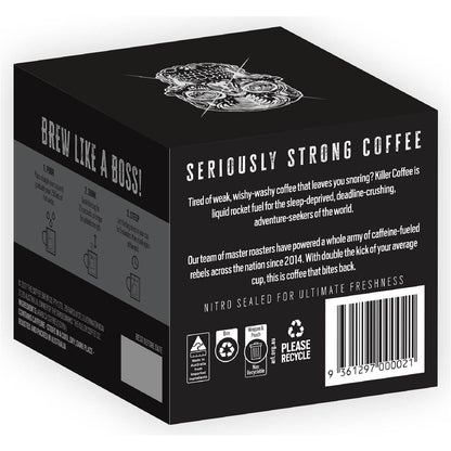 The Killer Coffee Co Coffee Bags Black 12 pack